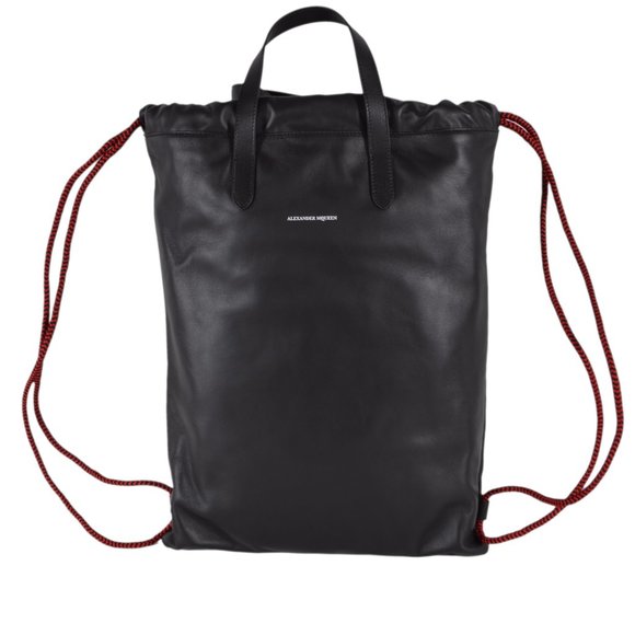 Alexander McQueen Large Leather Backpack Tote Bag main image 11